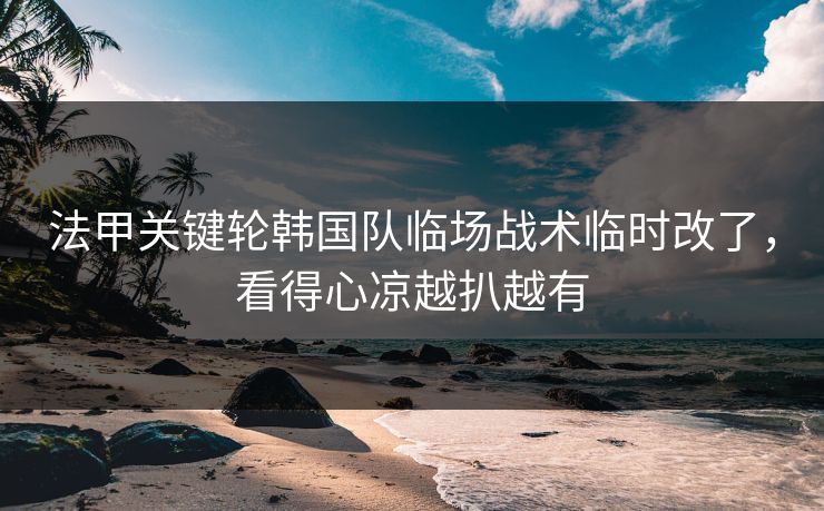 法甲关键轮韩国队临场战术临时改了，看得心凉越扒越有